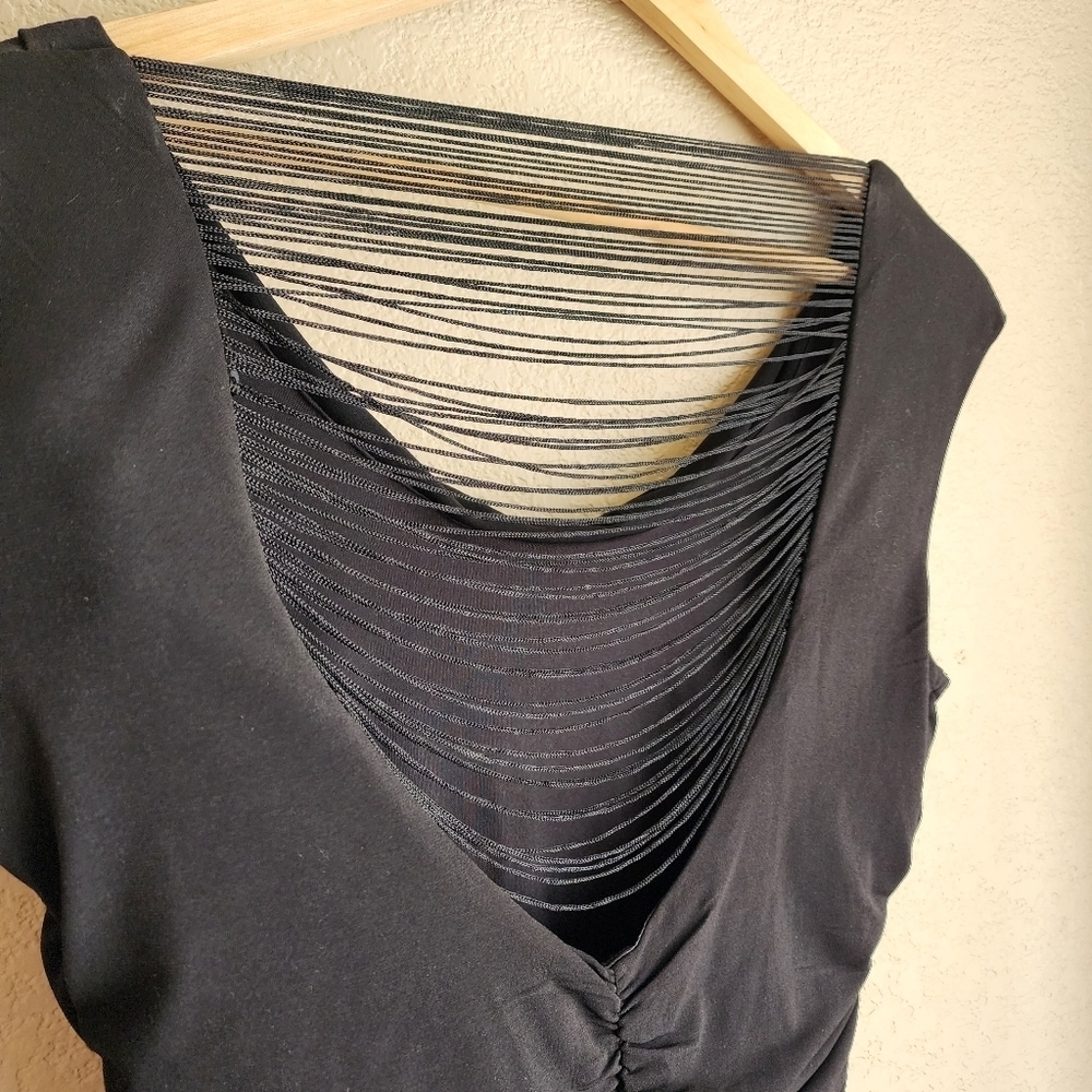 BCX Black sleeveless open back cocktail dress Size M - Picture 3 of 8